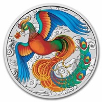 2022 1 Oz Silver Phoenix Vivid Colored Bu
