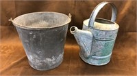 PRR Galvanized Pail & water can
