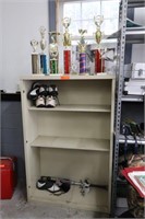 Shelf, Shoes, Bat, Trophies