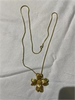 Vintage Dogwood Flower Necklace