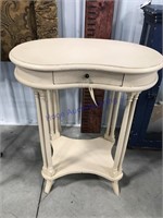 Kidney-shaped table w/ drawer