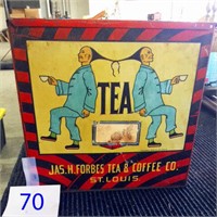 Square Tea Tin-Forbes Tea & Coffee Co, St.LouisMO