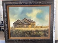 Oil on Canvas “Barn Landscape” by Hector Salas