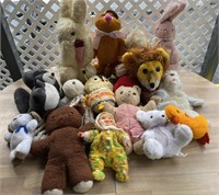 Collection of Vintage Stuffed Animals