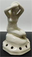 * Vintage Ceramic Nude Figure Flower Frog