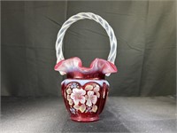 Fenton Cranberry Opalescent  Art Glass