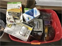 Box of Assorted Electrical Supplies