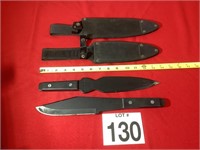 TWO PRO BALANCE 9'' THROWING KNIVES