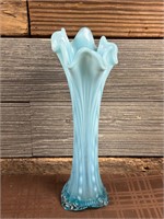 Northwood Blue 12 Inch Swung Vase