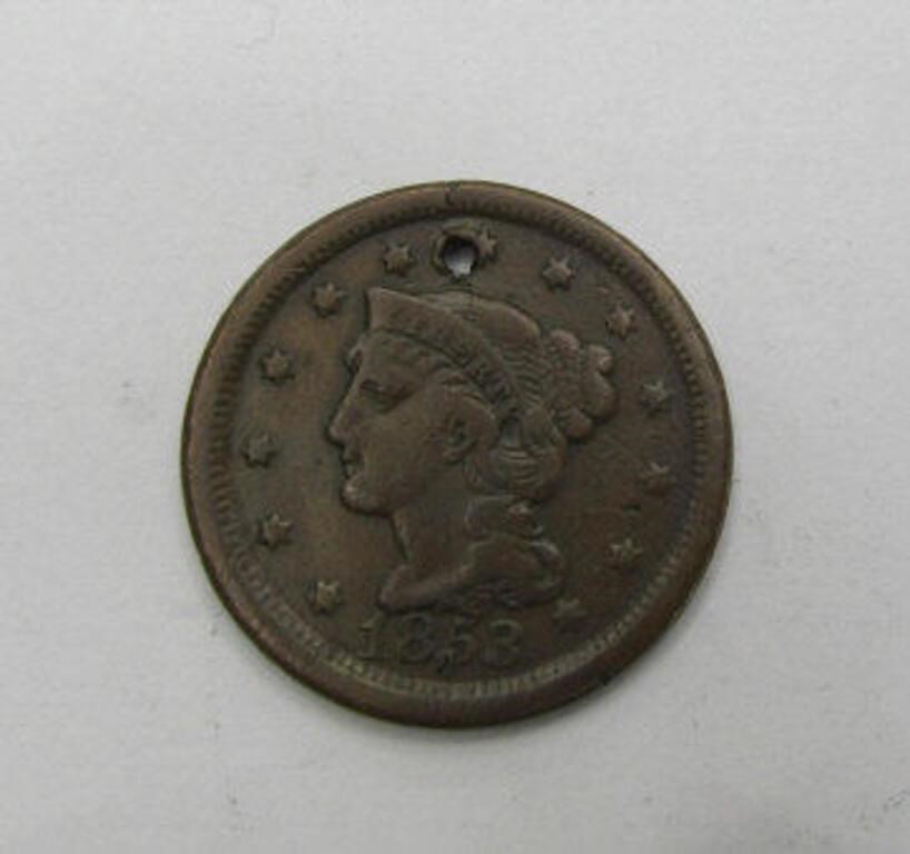 1853 US Large Cent With Full Liberty