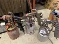 THREE PAINT SPRAYER CANISTERS