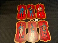 6 Vintage Continental Army Soldiers Plaques
