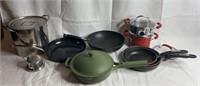 Assortment Of Stock Pots & Skillets Including