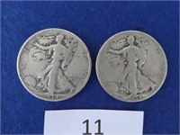 Walking Liberty Half dollars (2) 1934