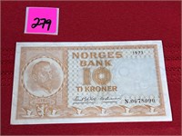 1973 Norges Banknote 10 Kroner