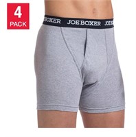 4Pk Joe Boxer Men's XL Boxer Briefs Grey