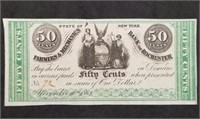 1862 Farmers & Mechanics Bank 50-Cent Banknote