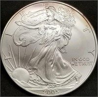 2005 US 1oz Silver Eagle Gem BU