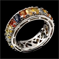 Natural Fancy Color Sapphire Eternity Band