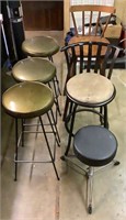 (6) Assorted Chairs And Stools