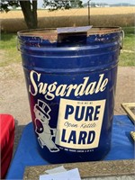 Sugardale pure lard metal can
