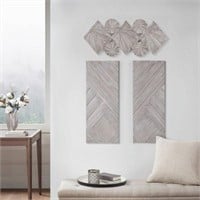 Ash Carved Wood Wall Decor 3pc - Madison Park