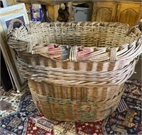 Vintage French Vineyard Basket