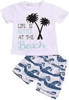 Boys "Life Is Better At The Beach" Outfit 12-18M