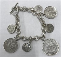 Mexican coin bracelet