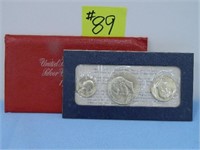 1976 U.S. Bicentennial Silver UNC 3 pc. Set,