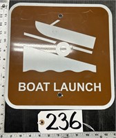 Metal Boat Launch Park Sign