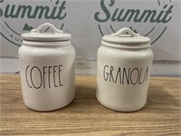 RAE DUNN Canisters COFFEE & GRANOLA