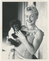 8x10 Ann and Lola woman with chimp