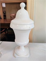 Milk Glass Covered Jar