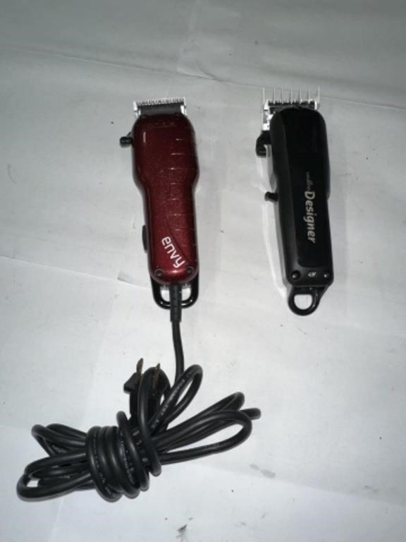 RED ELECTRIC CLIPPERS & BLACK BATTERY CLIPPERS