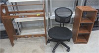 Quilt rack, short office chair, stand