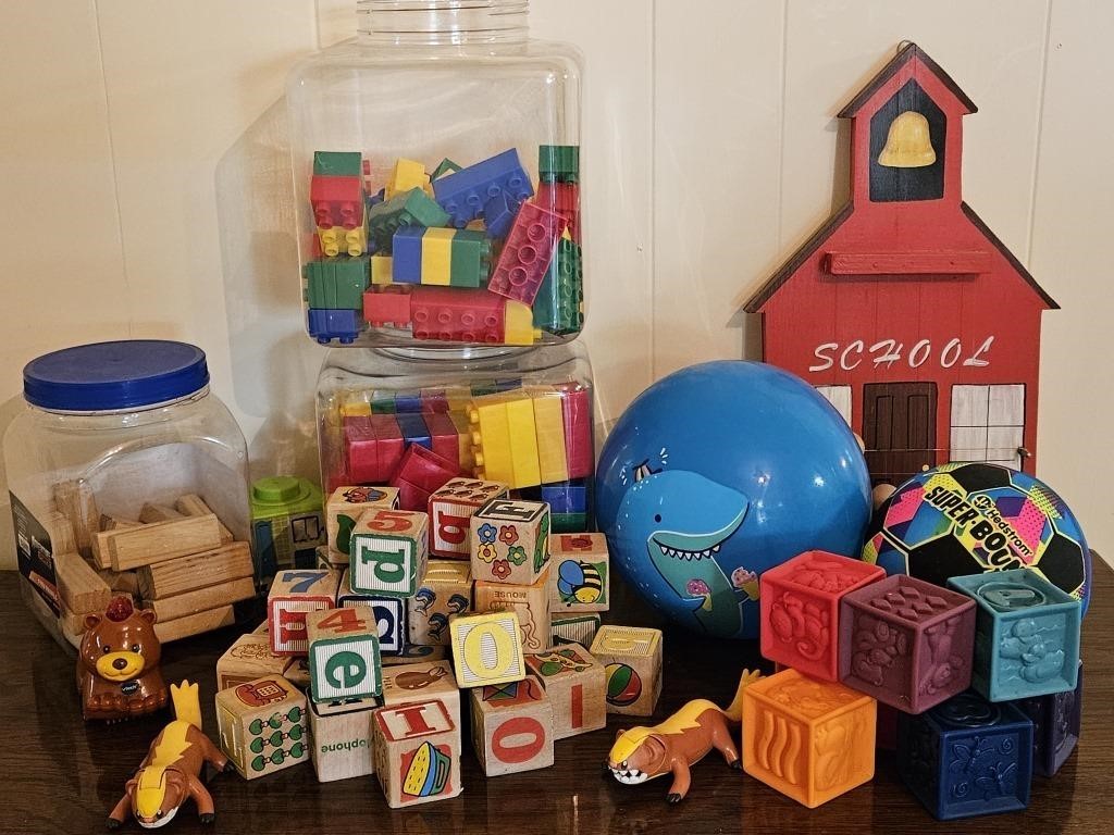 Schoolhouse Toys: Xylophone, Blocks, etc.