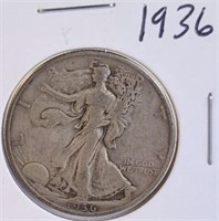 1936 Walking Liberty Silver Half Dollar