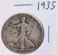 1935 Walking Liberty Silver Half Dollar