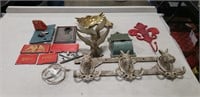Tray Lot Of Assorted Cast Iron & Brass Items