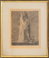Ernst Fuchs "Delilah with the Dagon" Etching