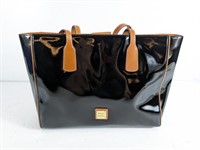 Dooney & Bourke Black & Tan Tote Bag