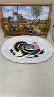 Turkey platter , Holland decorative tray