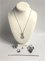 Selection of Sterling Jewelry includes I AM LOVED
