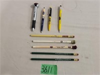 Approx. 9 – Pens & Pencils, Seed Co. & Oil Co.