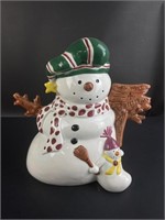 12" Ceramic Snowman Cookie Jar