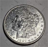 1897 P AU Grade Morgan Dollar