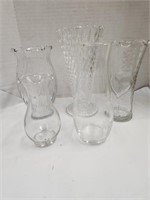 5 Glass Vases