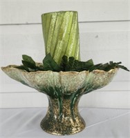 Green Ceramic Decor and candle