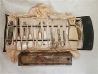 Vintage Manicure Set & Wooden Case